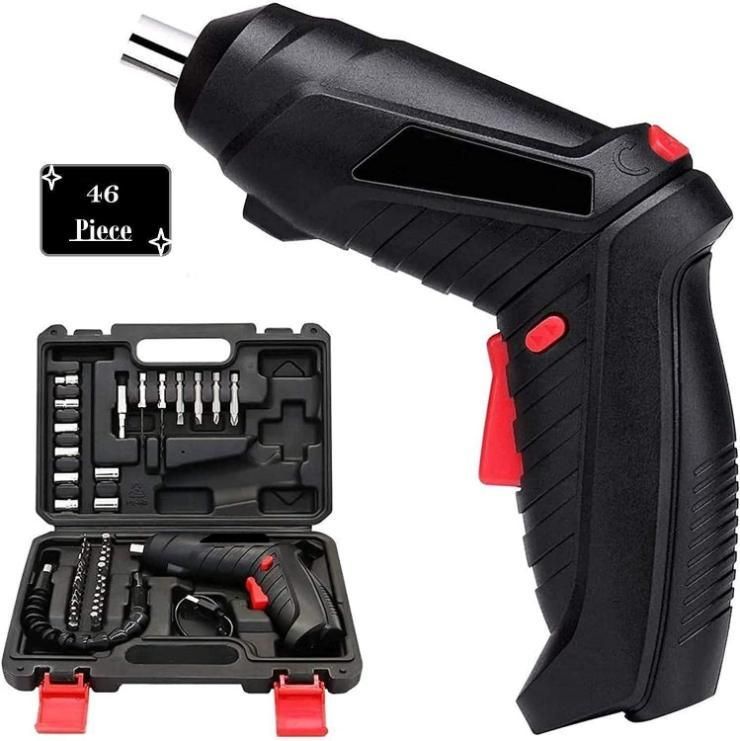 Metal Electric Screwdriver with 46 Pcs Screwdriver Bit Set